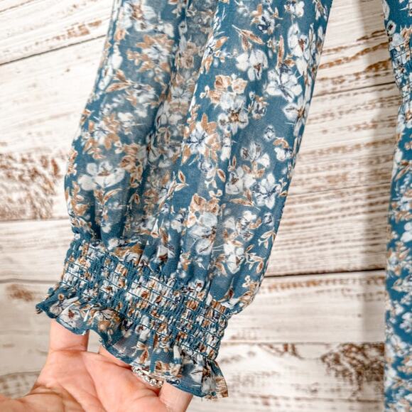 1.State Woodland Floral High Low V-Neck Midi Dress, EUC, Size 1X, MSRP $140 - Picture 7 of 13